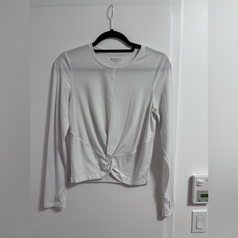White Athleta long sleeve size small